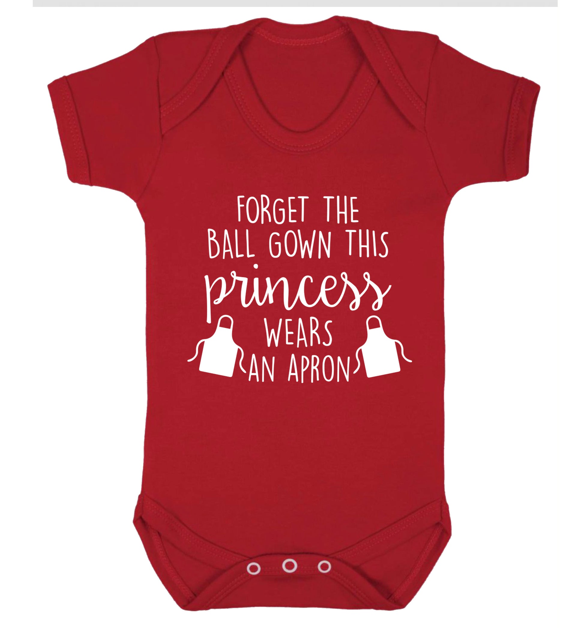 Forget the ball gown this princess wears an apron Baby Vest red 18-24 months