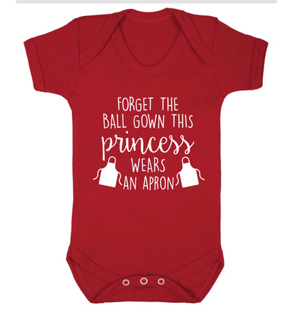Forget the ball gown this princess wears an apron Baby Vest red 18-24 months