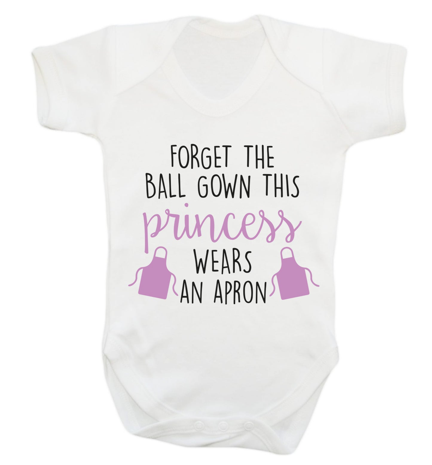 Forget the ball gown this princess wears an apron Baby Vest white 18-24 months