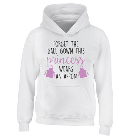 Forget the ball gown this princess wears an apron children's white hoodie 12-14 Years