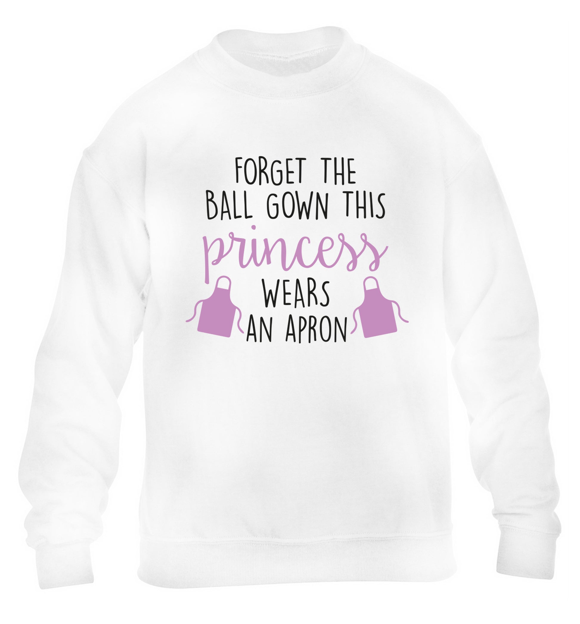 Forget the ball gown this princess wears an apron children's white sweater 12-14 Years