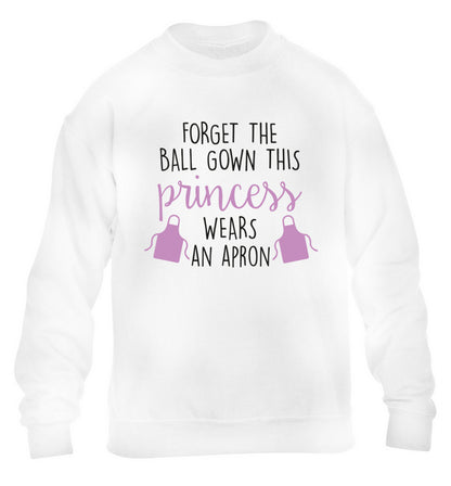 Forget the ball gown this princess wears an apron children's white sweater 12-14 Years