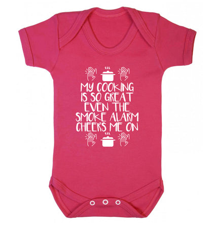 My cooking is so great even the smoke alarm cheers me on! Baby Vest dark pink 18-24 months