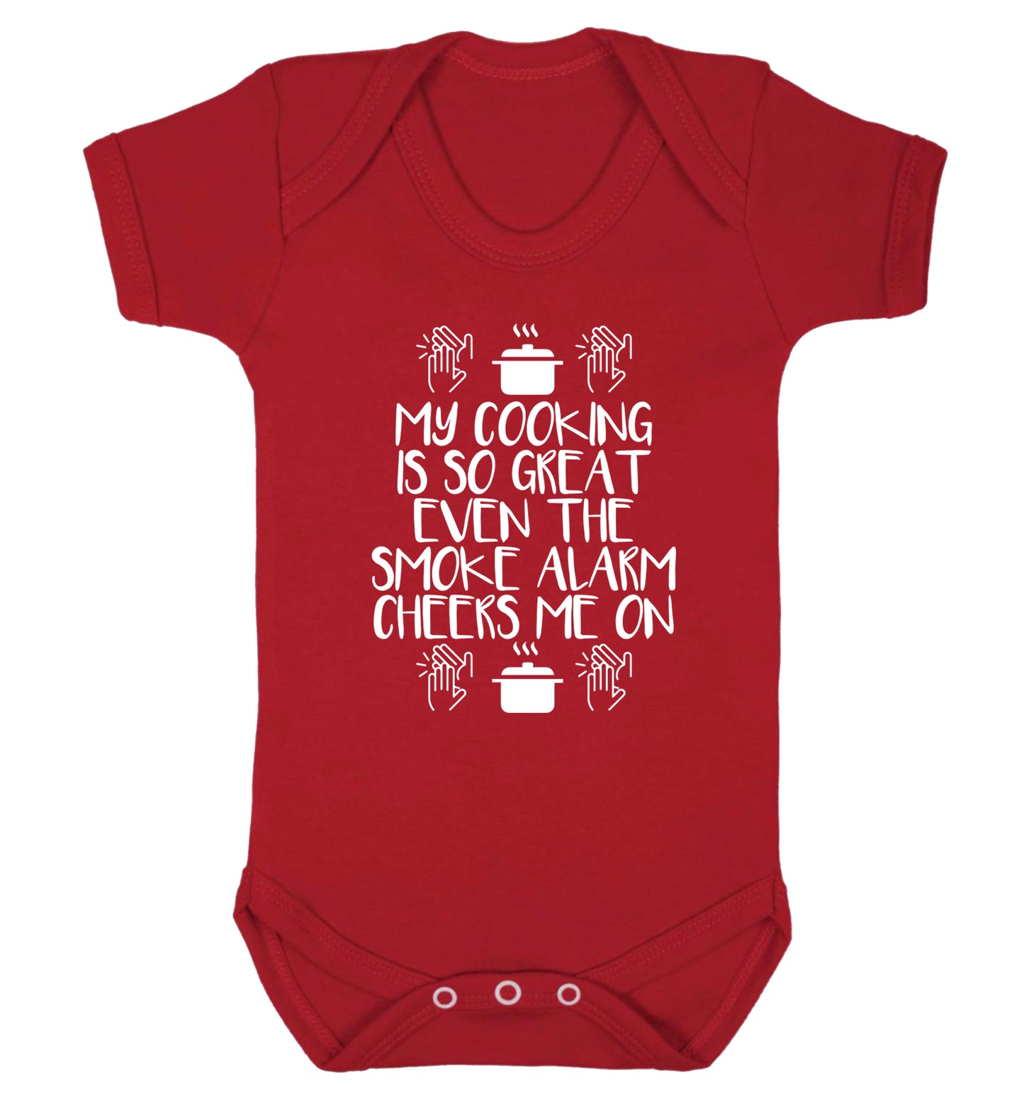 My cooking is so great even the smoke alarm cheers me on! Baby Vest red 18-24 months