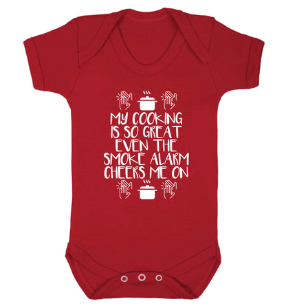 My cooking is so great even the smoke alarm cheers me on! Baby Vest red 18-24 months