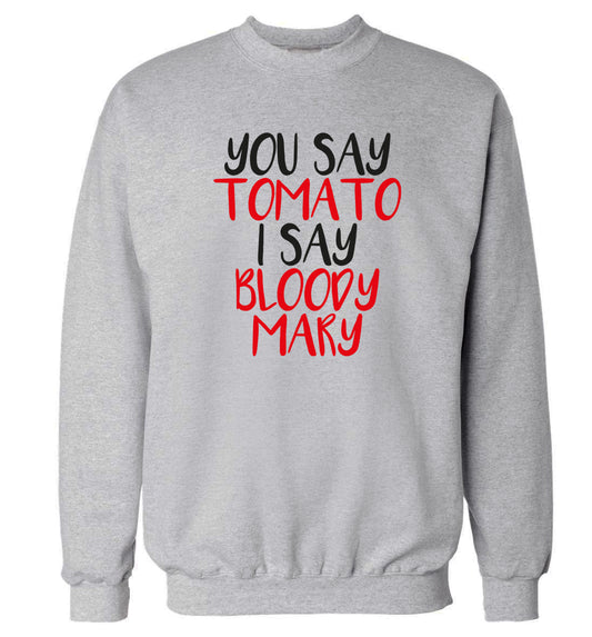 You say tomato I say bloody mary Adult's unisex grey Sweater 2XL