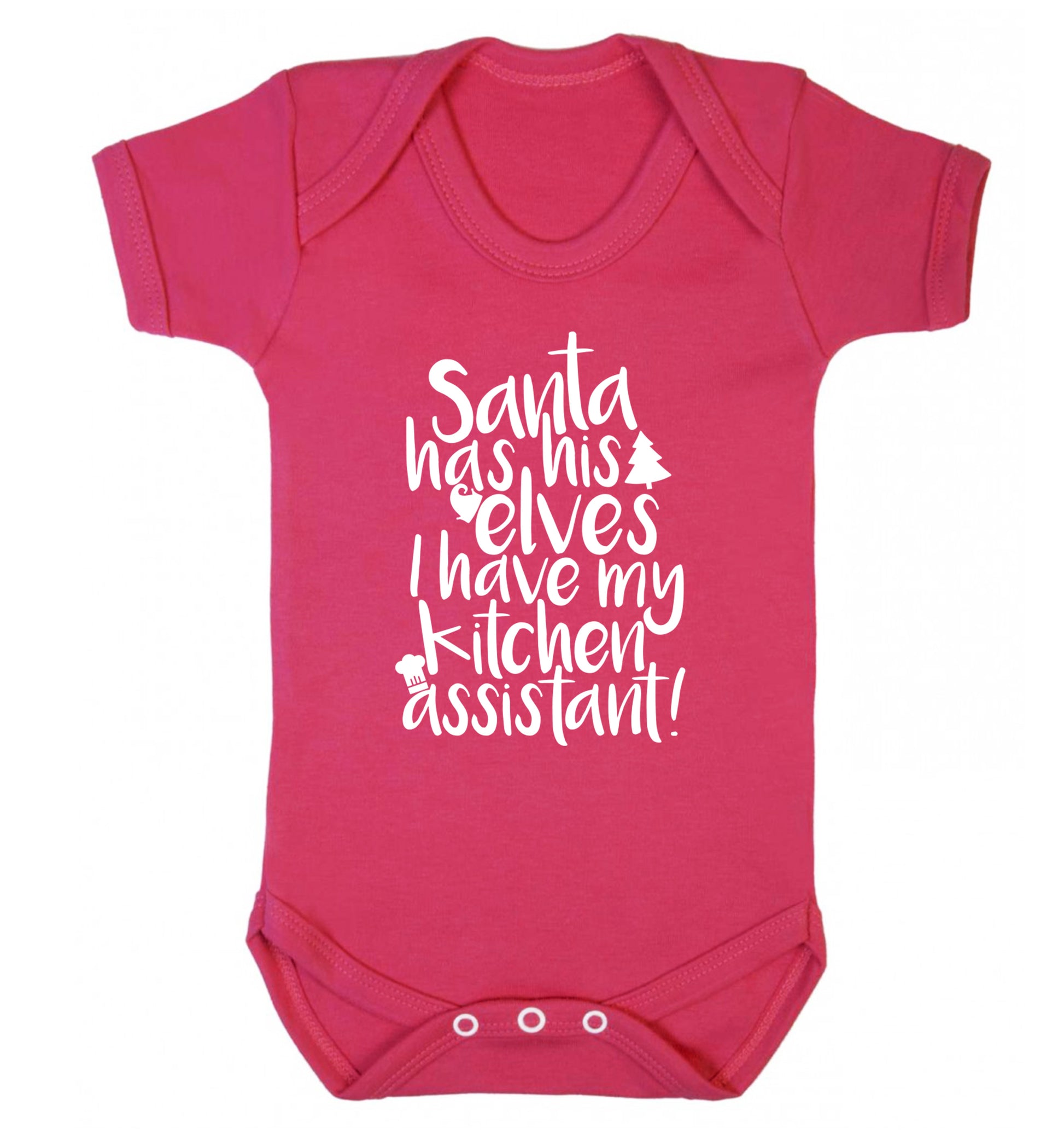 Santa has his elves I have my kitchen assistant Baby Vest dark pink 18-24 months