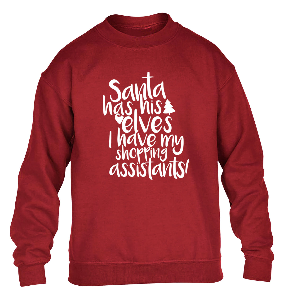 Santa has his elves I have my shopping assistant children's grey sweater 12-14 Years