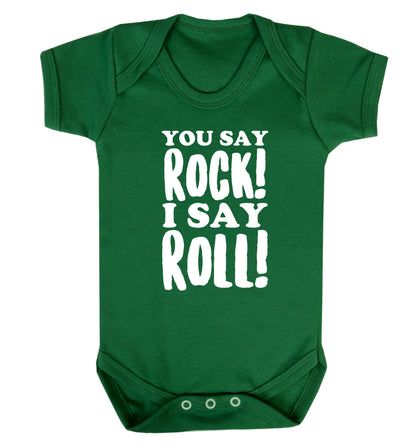 You say rock I say roll! Baby Vest green 18-24 months