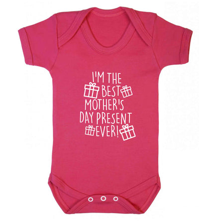 I'm the best mother's day present ever! baby vest dark pink 18-24 months