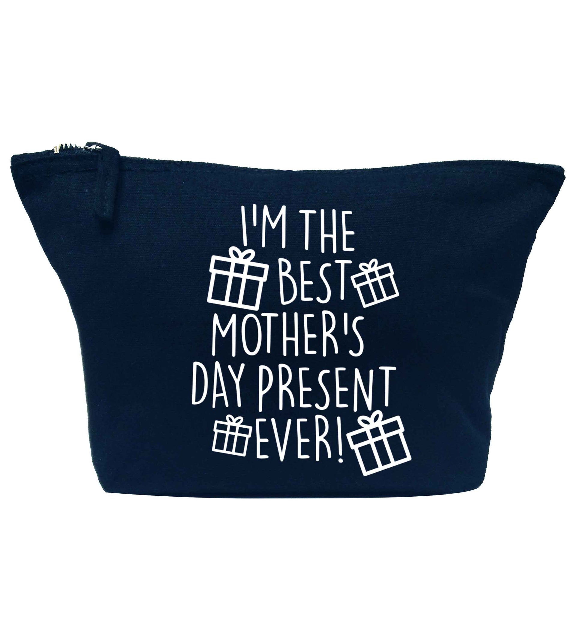 I'm the best mother's day present ever! navy makeup bag