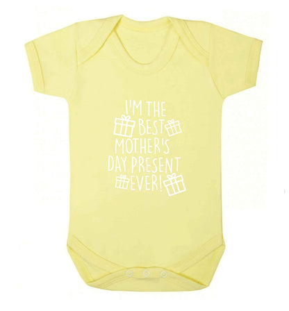 I'm the best mother's day present ever! baby vest pale yellow 18-24 months