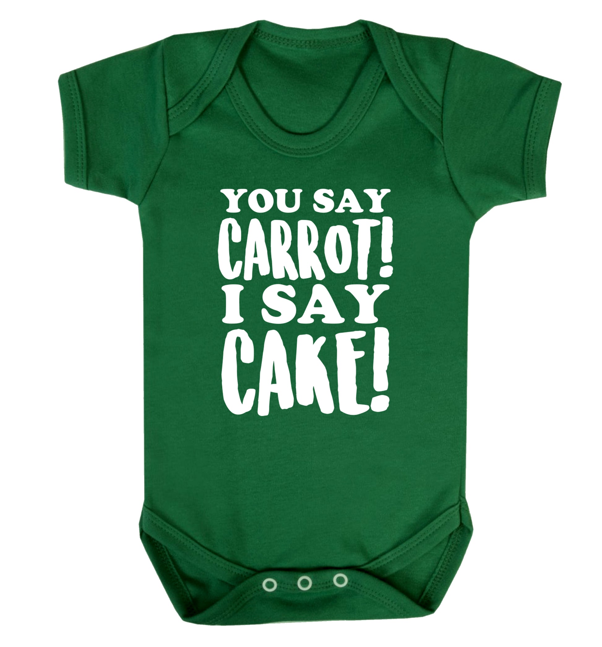 You say carrot I say cake! Baby Vest green 18-24 months