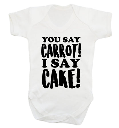 You say carrot I say cake! Baby Vest white 18-24 months