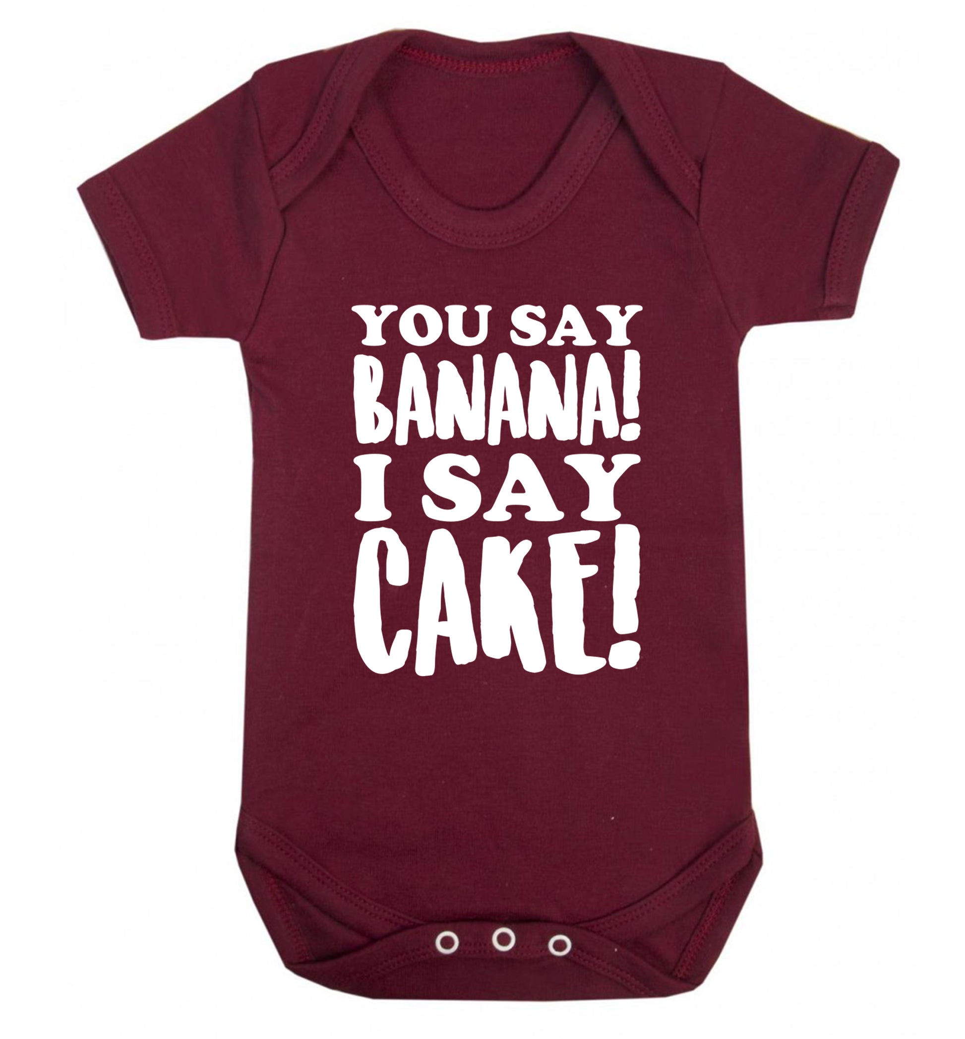 You say banana I say cake! Baby Vest maroon 18-24 months