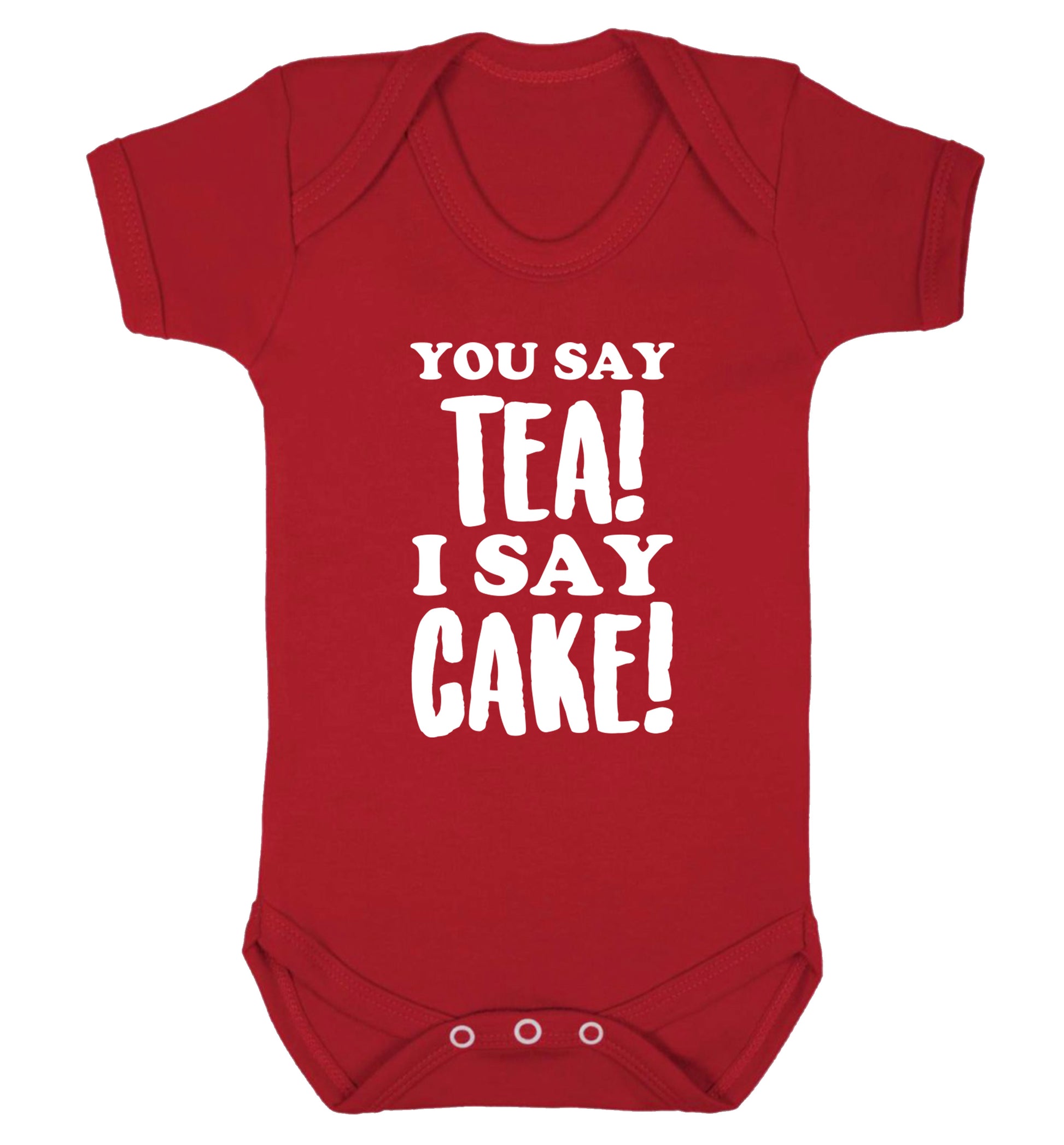 You say tea I say cake! Baby Vest red 18-24 months