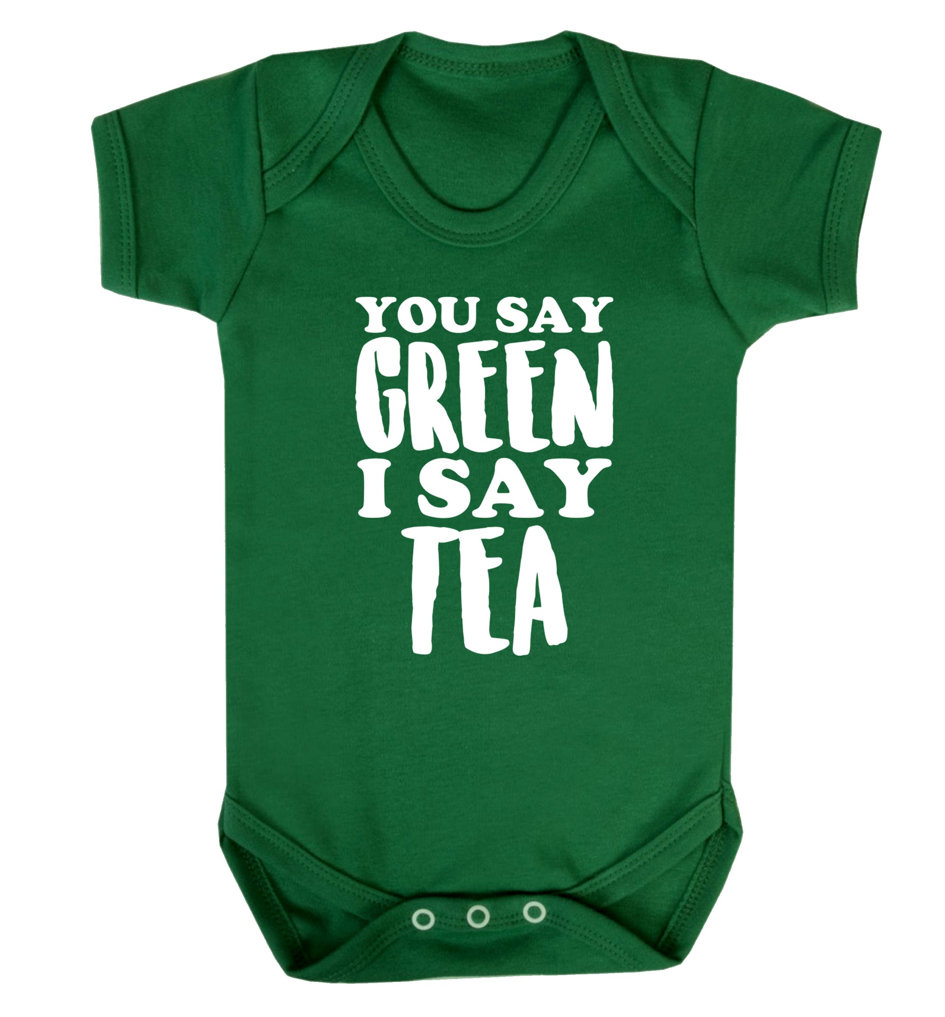 You say green I say tea! Baby Vest green 18-24 months
