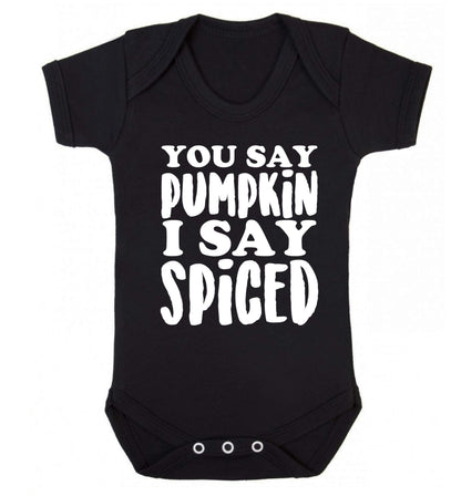 You say pumpkin I say spiced! Baby Vest black 18-24 months