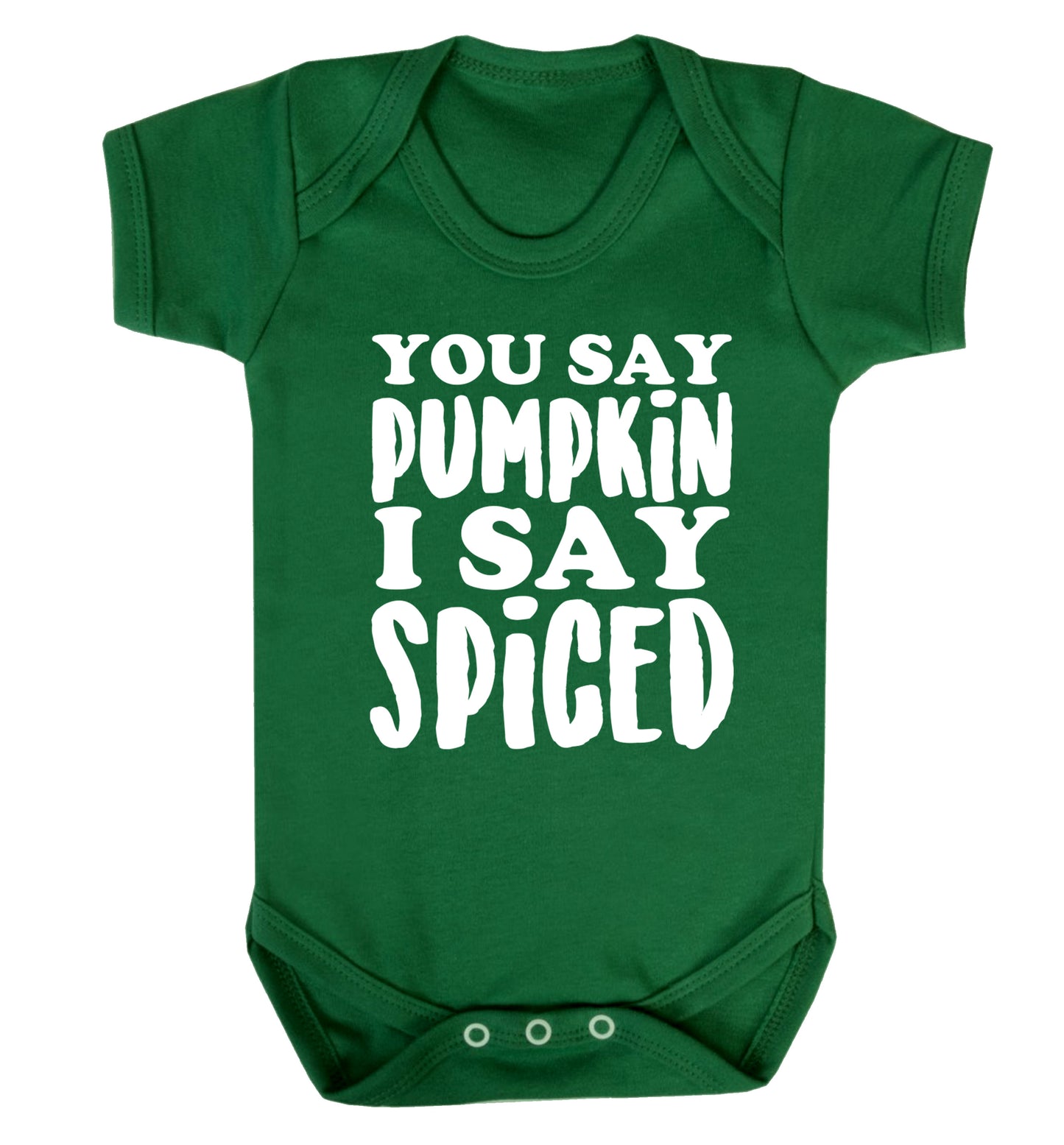 You say pumpkin I say spiced! Baby Vest green 18-24 months