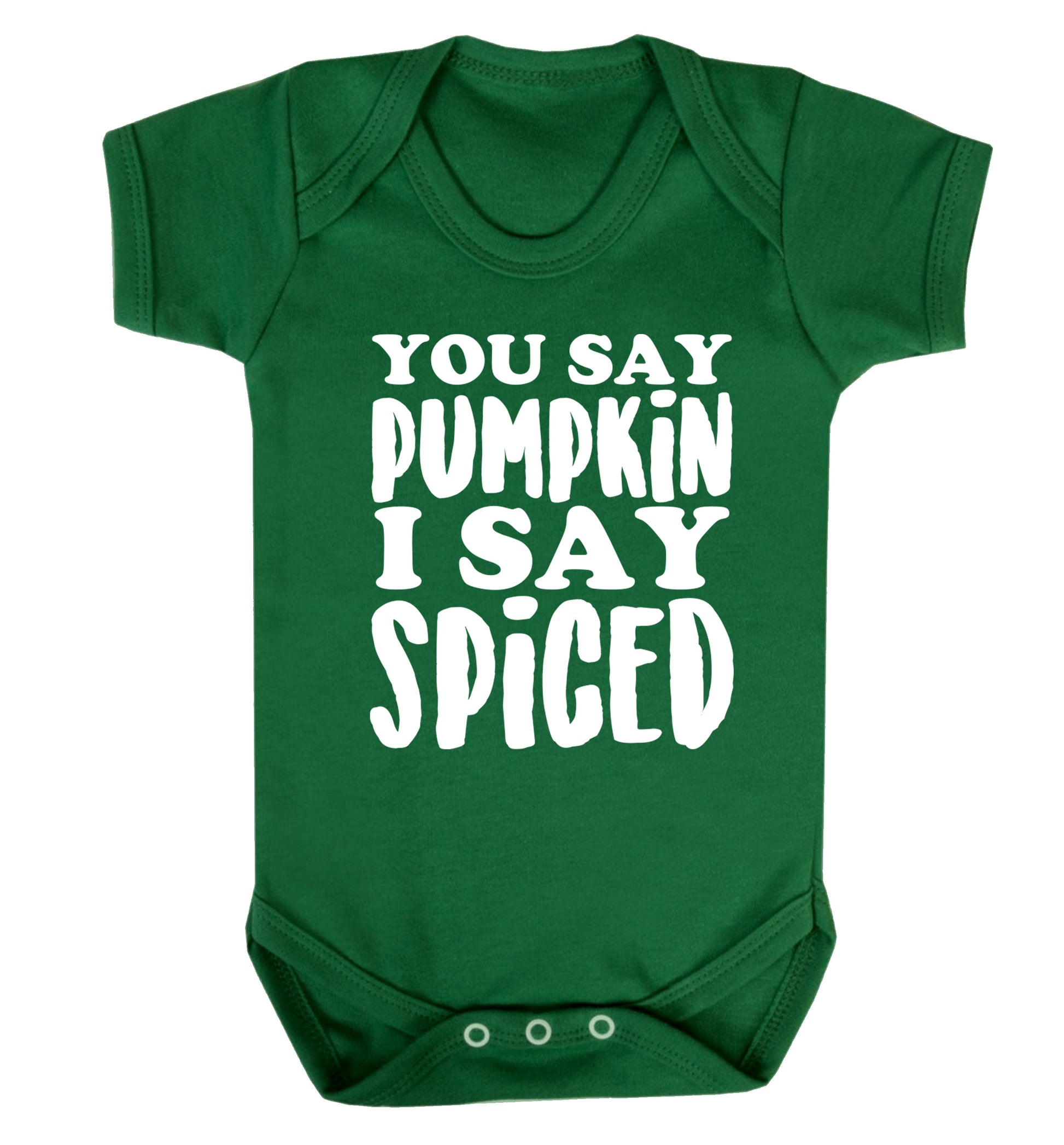 You say pumpkin I say spiced! Baby Vest green 18-24 months