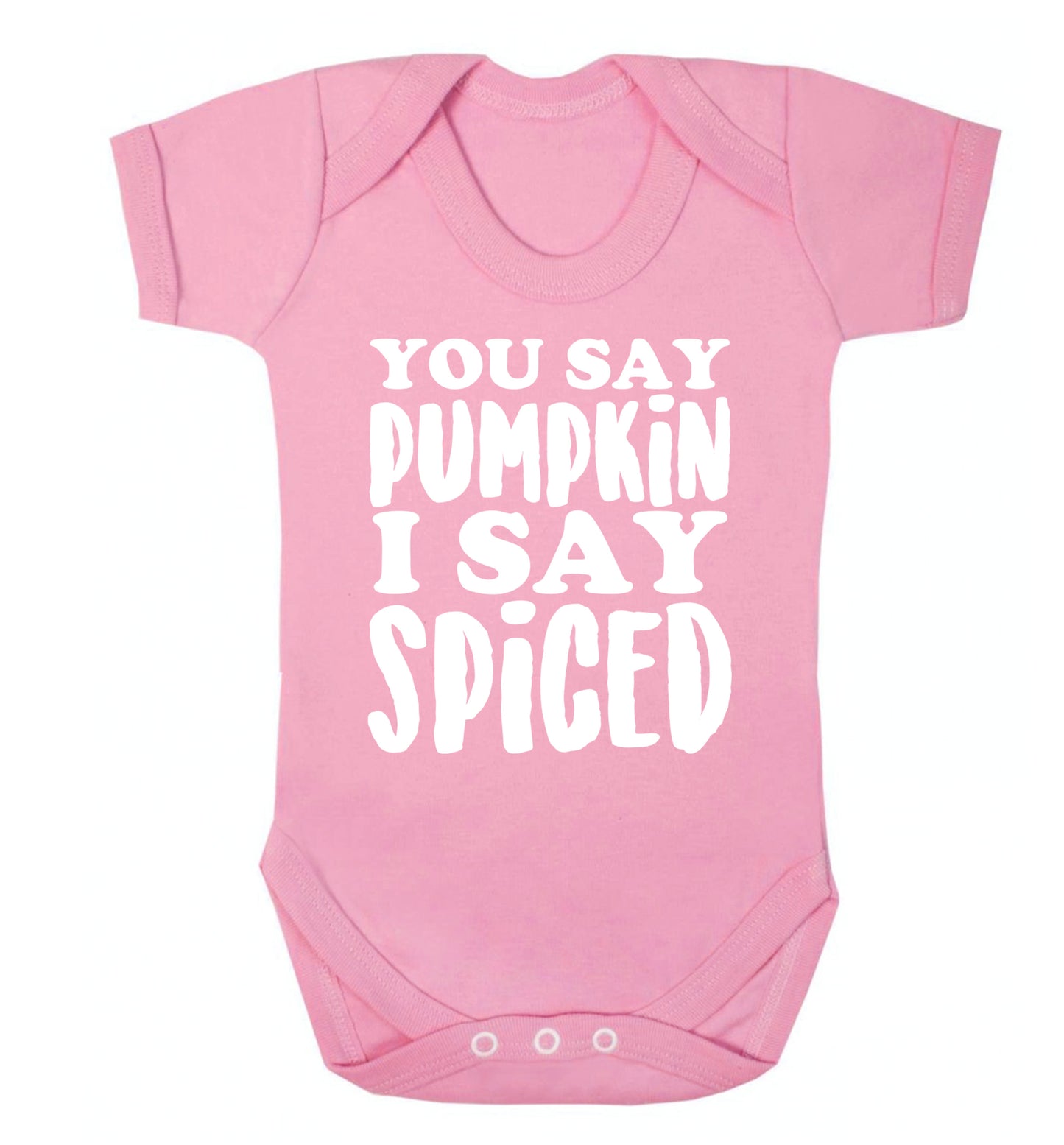 You say pumpkin I say spiced! Baby Vest pale pink 18-24 months