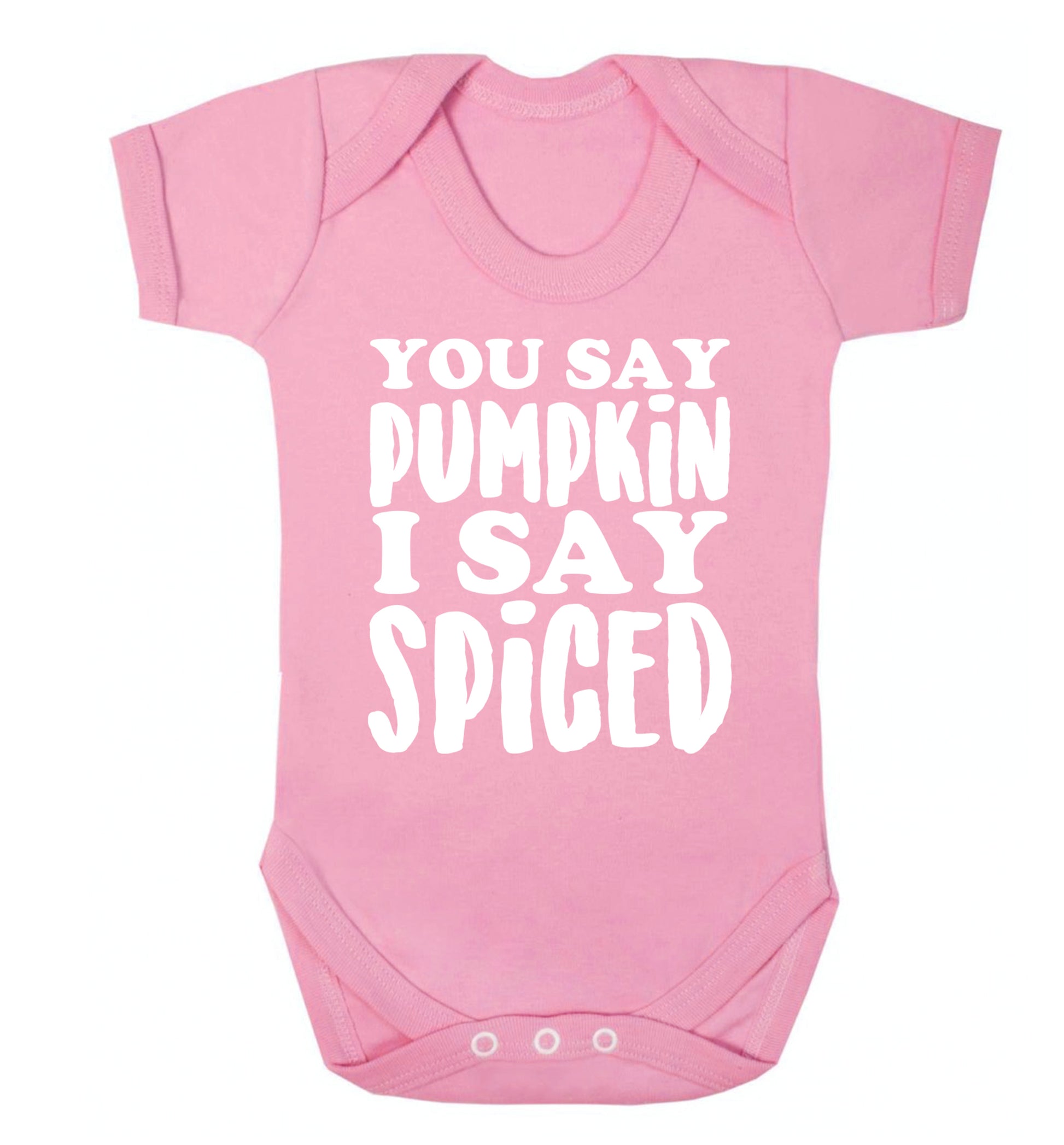 You say pumpkin I say spiced! Baby Vest pale pink 18-24 months