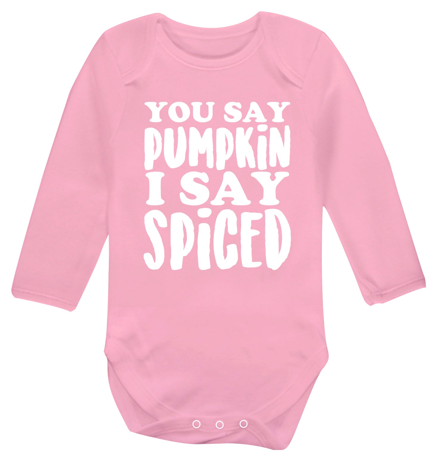 You say pumpkin I say spiced! Baby Vest long sleeved pale pink 6-12 months