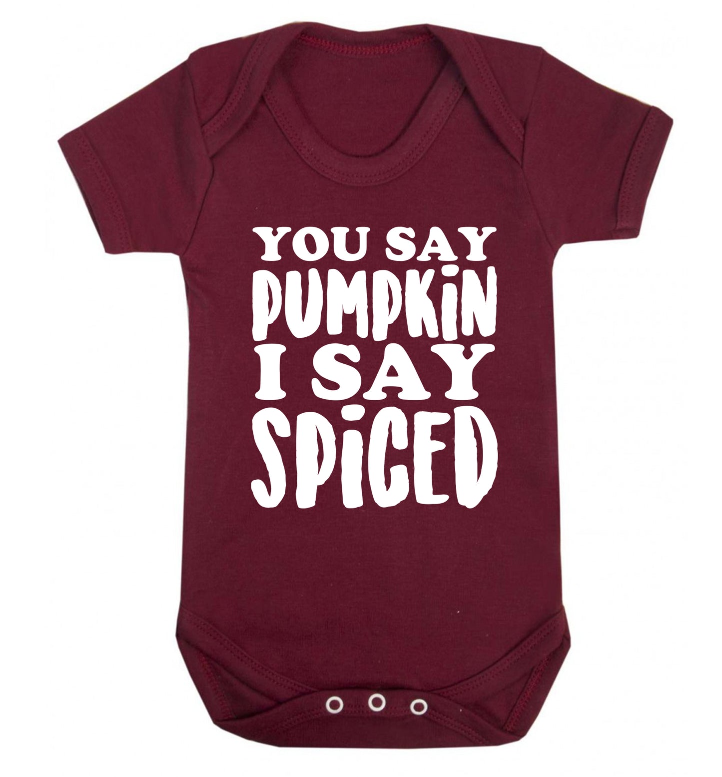 You say pumpkin I say spiced! Baby Vest maroon 18-24 months