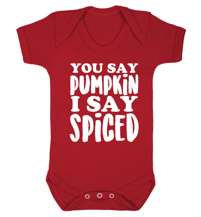 You say pumpkin I say spiced! Baby Vest red 18-24 months