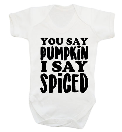 You say pumpkin I say spiced! Baby Vest white 18-24 months