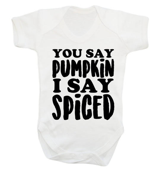 You say pumpkin I say spiced! Baby Vest white 18-24 months