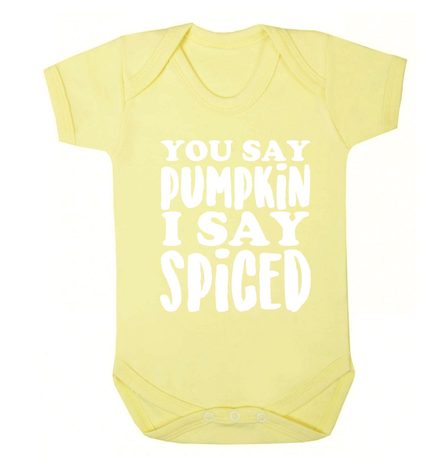 You say pumpkin I say spiced! Baby Vest pale yellow 18-24 months
