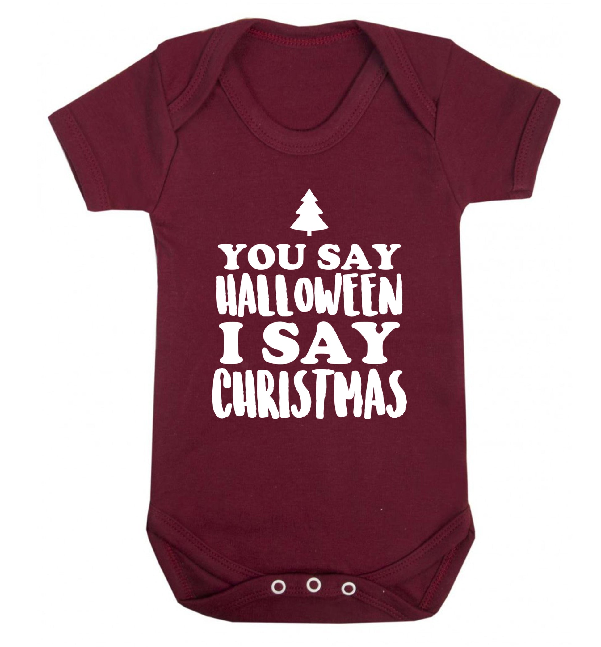 You say halloween I say christmas! Baby Vest maroon 18-24 months