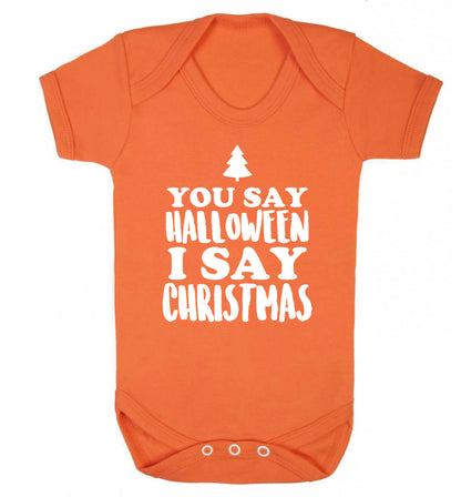 You say halloween I say christmas! Baby Vest orange 18-24 months