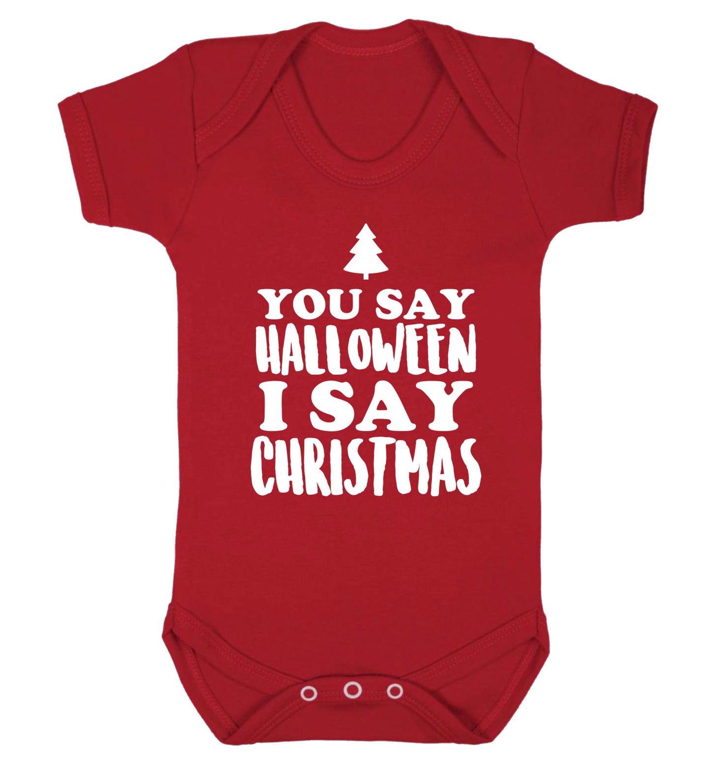 You say halloween I say christmas! Baby Vest red 18-24 months
