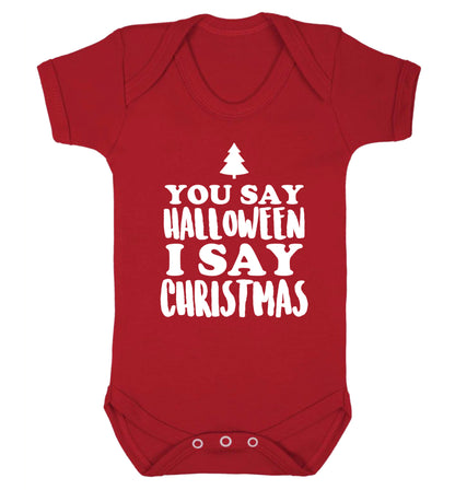 You say halloween I say christmas! Baby Vest red 18-24 months