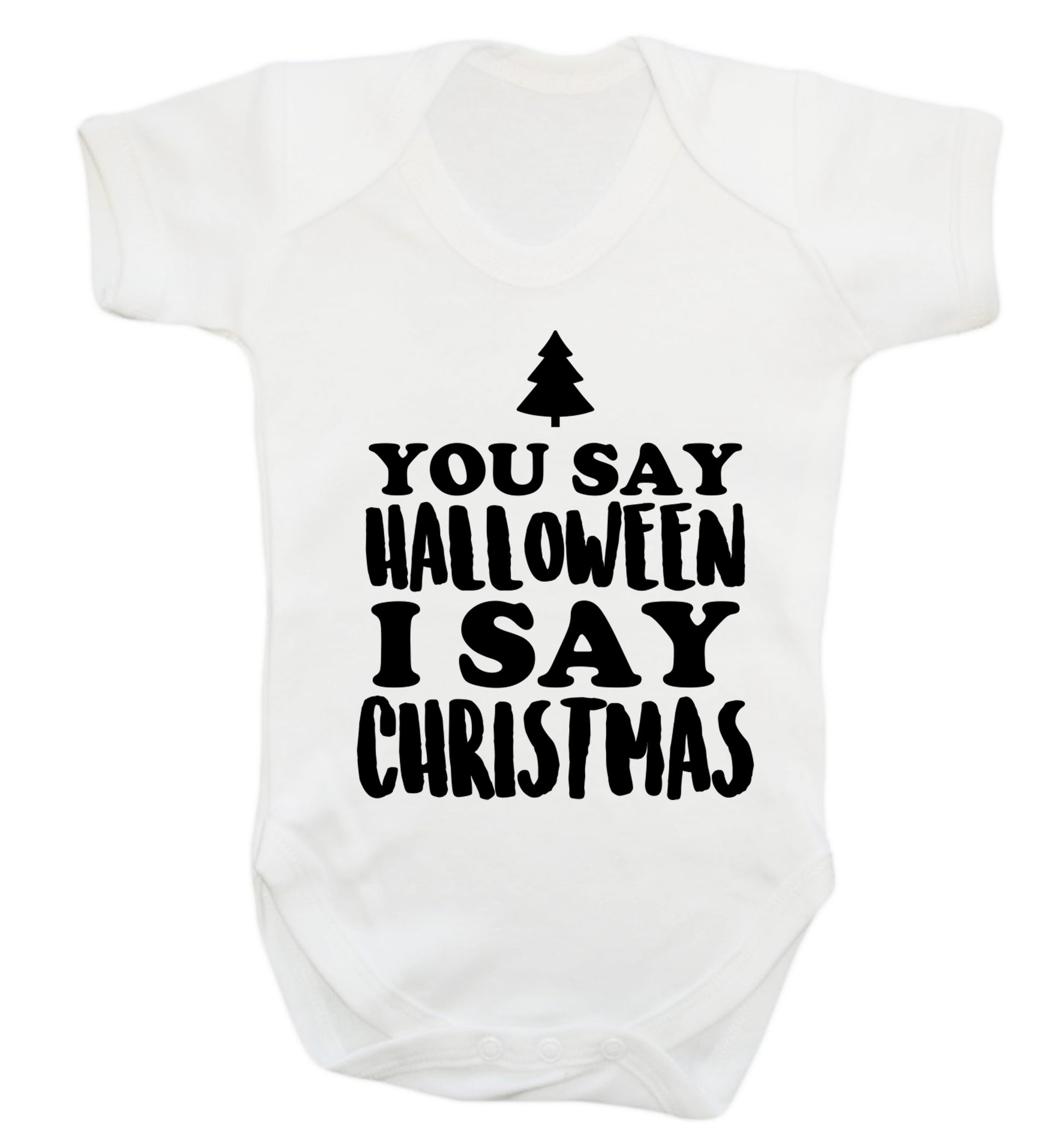 You say halloween I say christmas! Baby Vest white 18-24 months