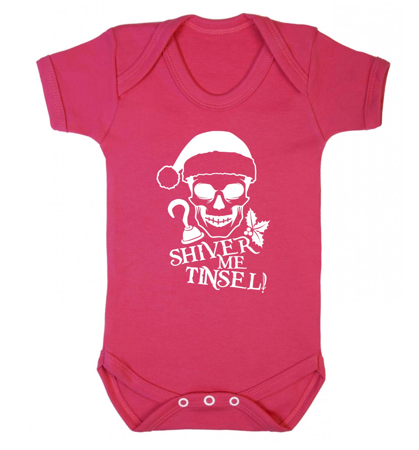 Shiver me tinsel Baby Vest dark pink 18-24 months