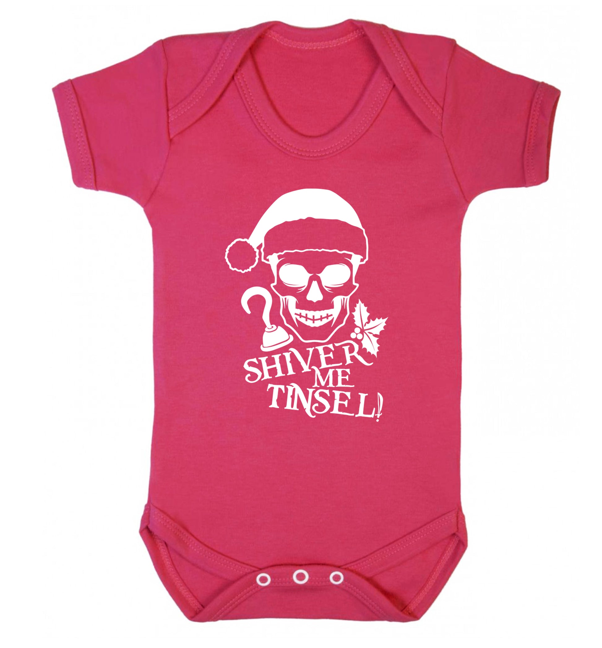 Shiver me tinsel Baby Vest dark pink 18-24 months