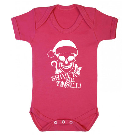Shiver me tinsel Baby Vest dark pink 18-24 months