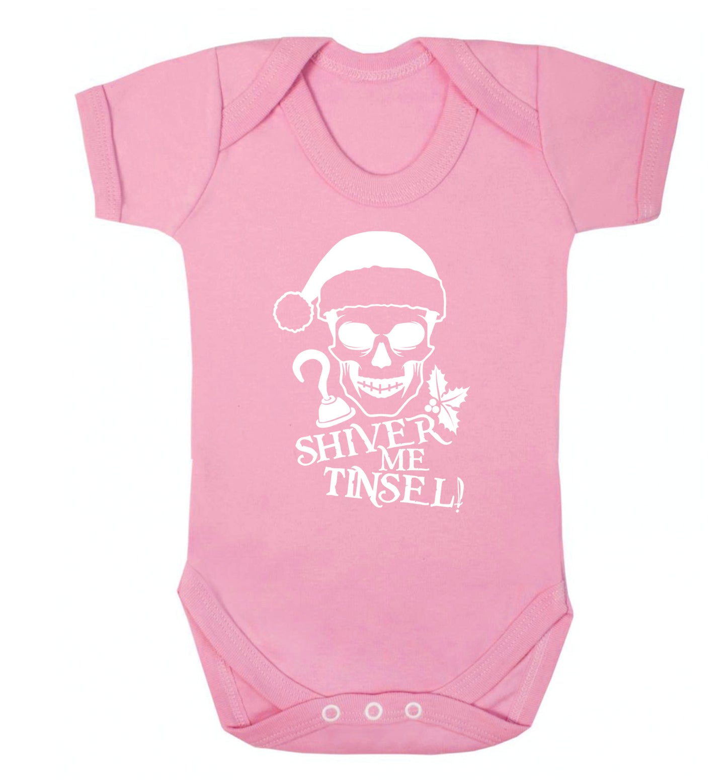 Shiver me tinsel Baby Vest pale pink 18-24 months