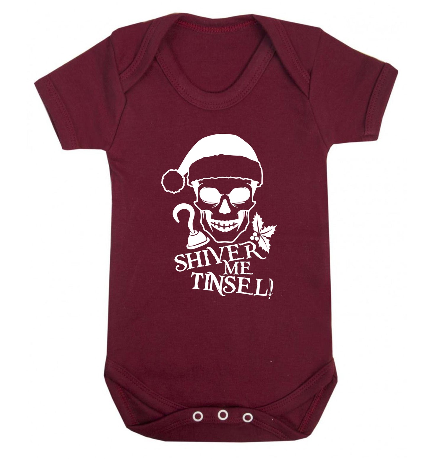 Shiver me tinsel Baby Vest maroon 18-24 months