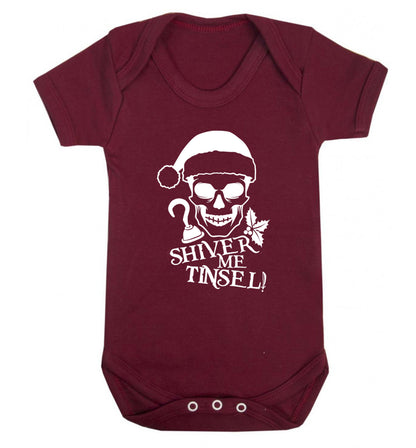 Shiver me tinsel Baby Vest maroon 18-24 months