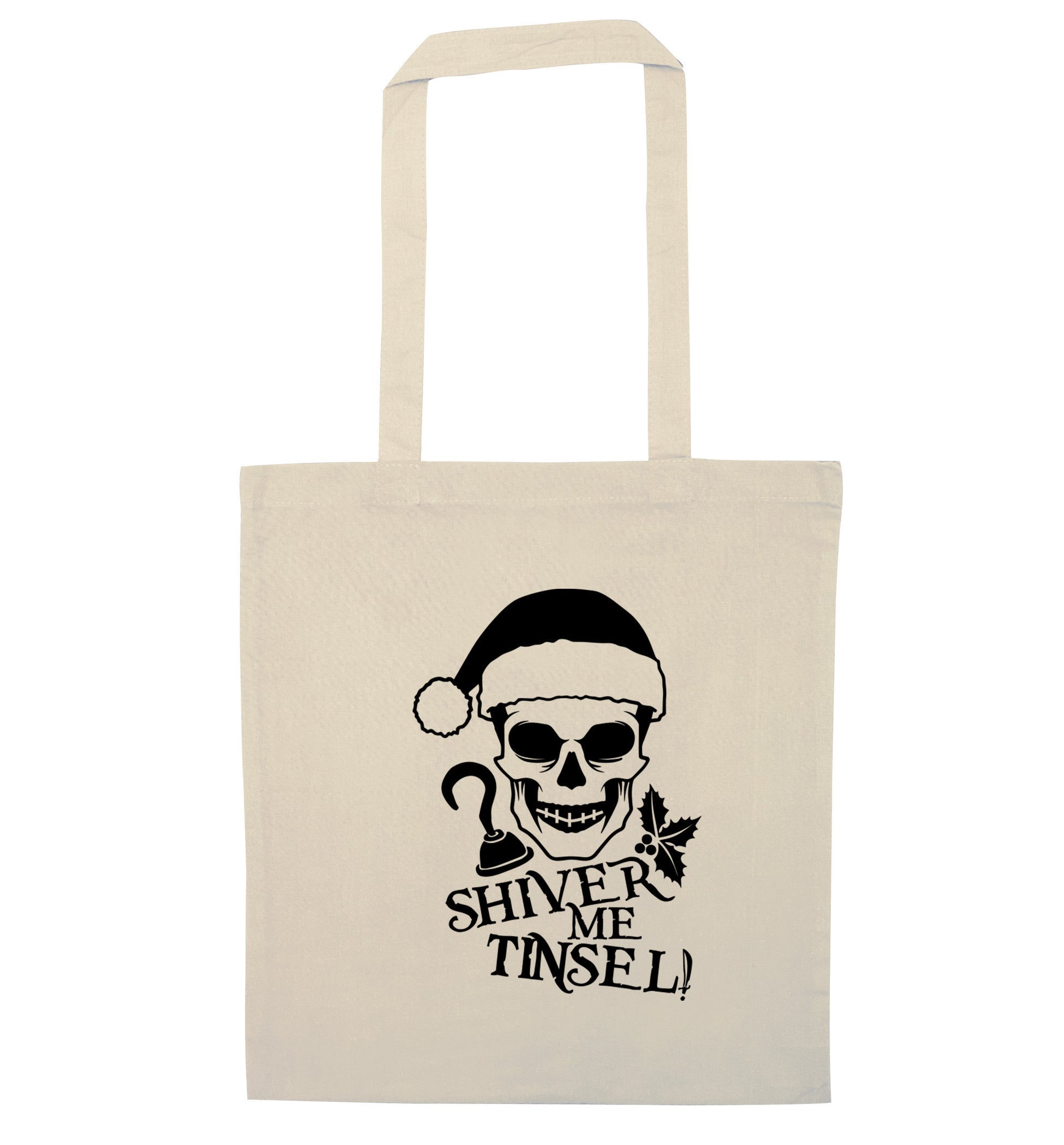 Shiver me tinsel natural tote bag