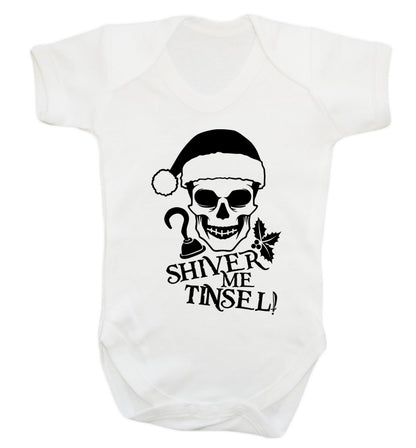 Shiver me tinsel Baby Vest white 18-24 months