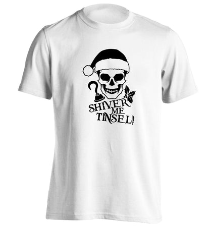 Shiver me tinsel adults unisex white Tshirt 2XL