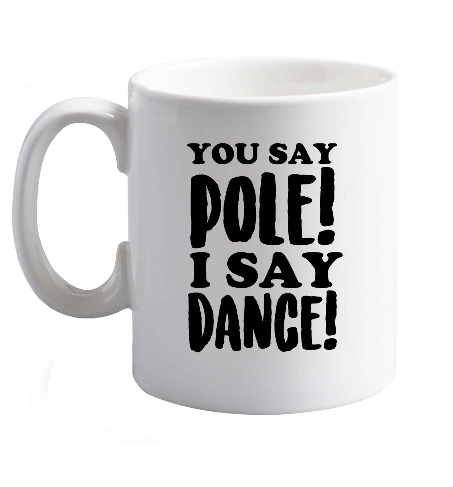 10 oz Favourite Type Pan Pancake ceramic mug right handed
