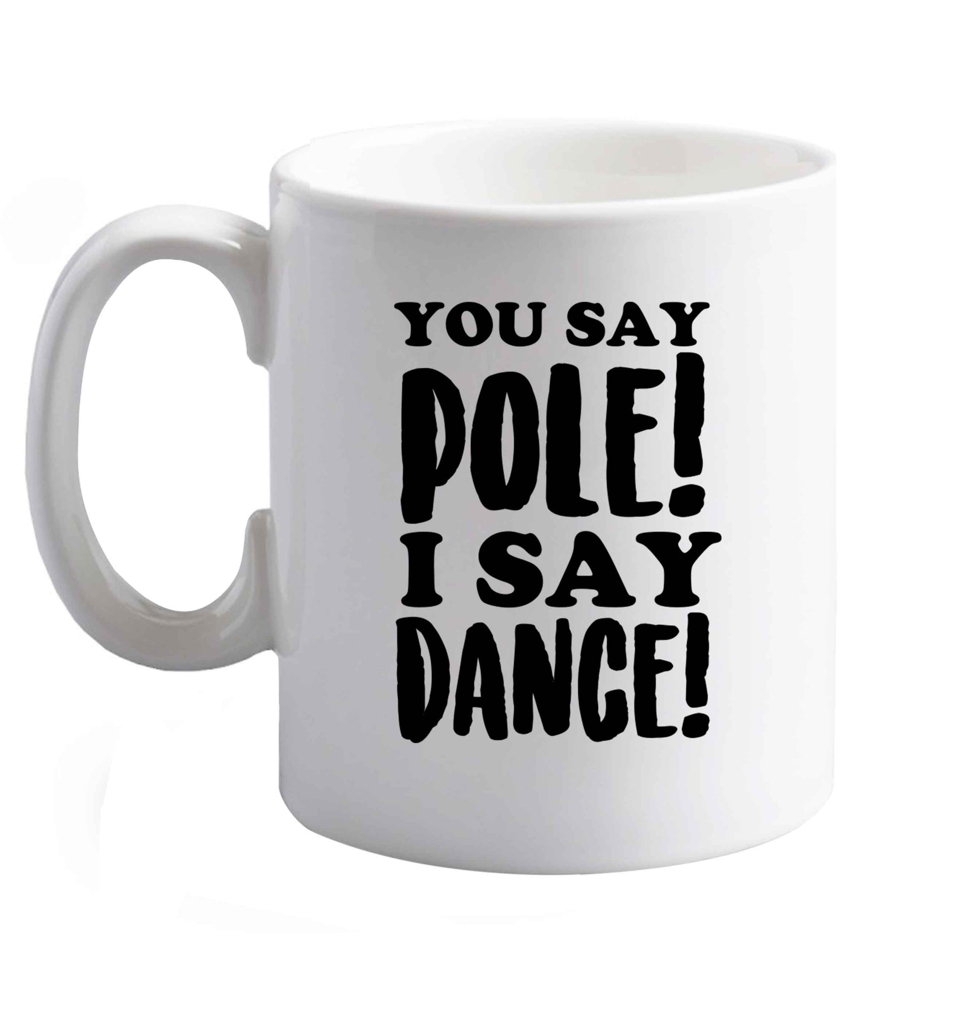 10 oz Favourite Type Pan Pancake ceramic mug right handed