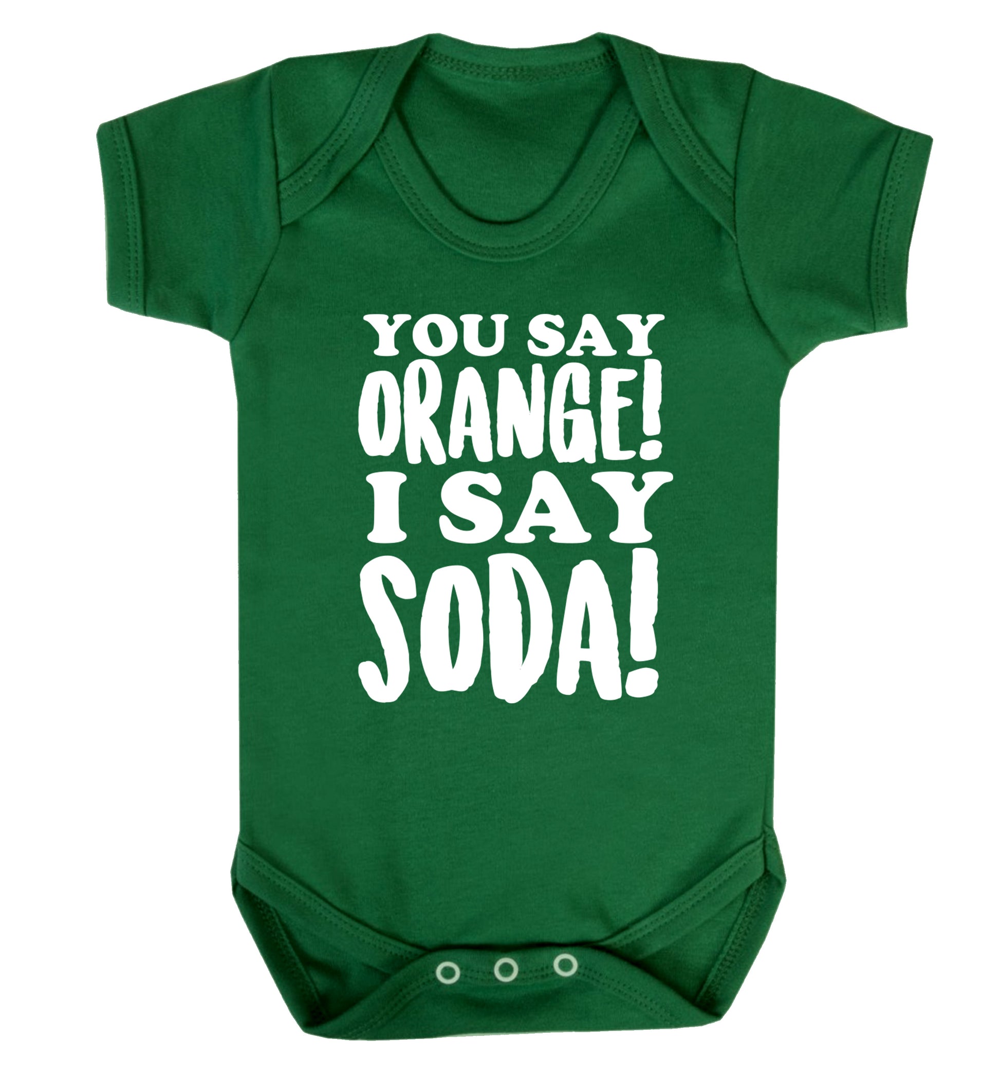 You say orange I say soda! Baby Vest green 18-24 months