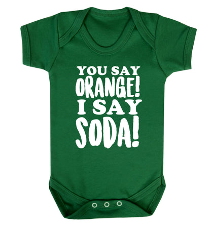 You say orange I say soda! Baby Vest green 18-24 months